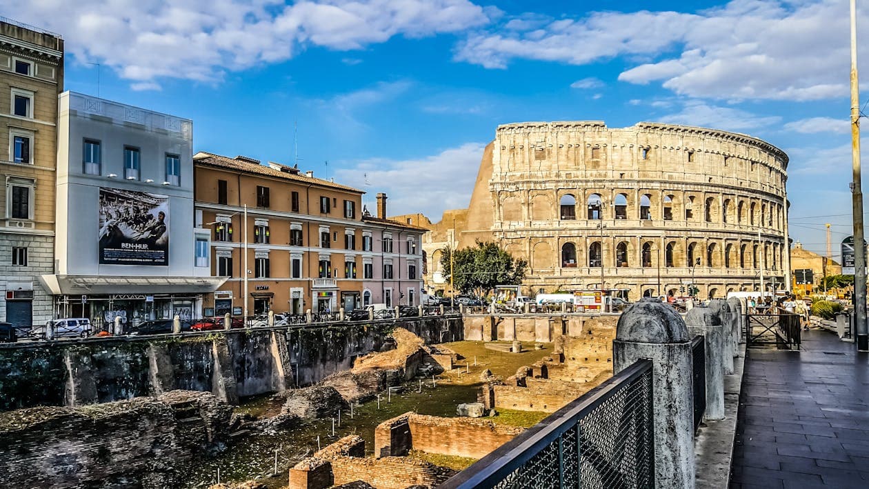 Rome cityscape with the Colosseum